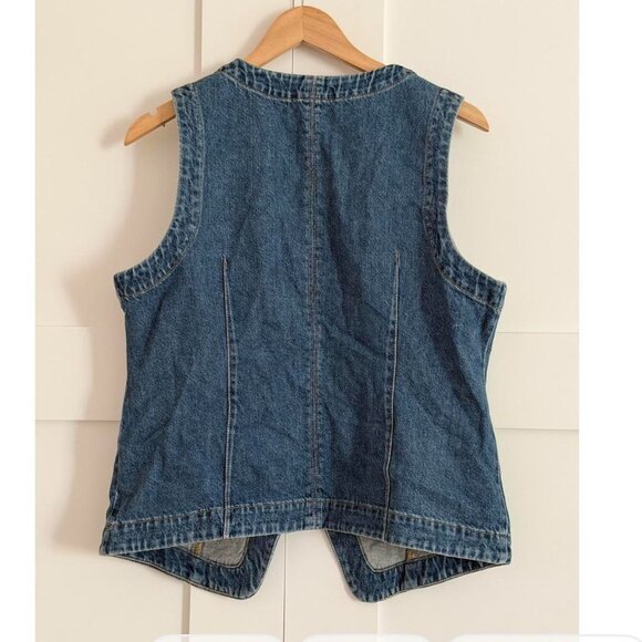 Madewell Denim Crewneck Vest in Concho Wash, Size 14 - Picture 10 of 10
